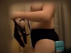 My mature white wife was captured changing her clothes on the covert surveillance webcam.